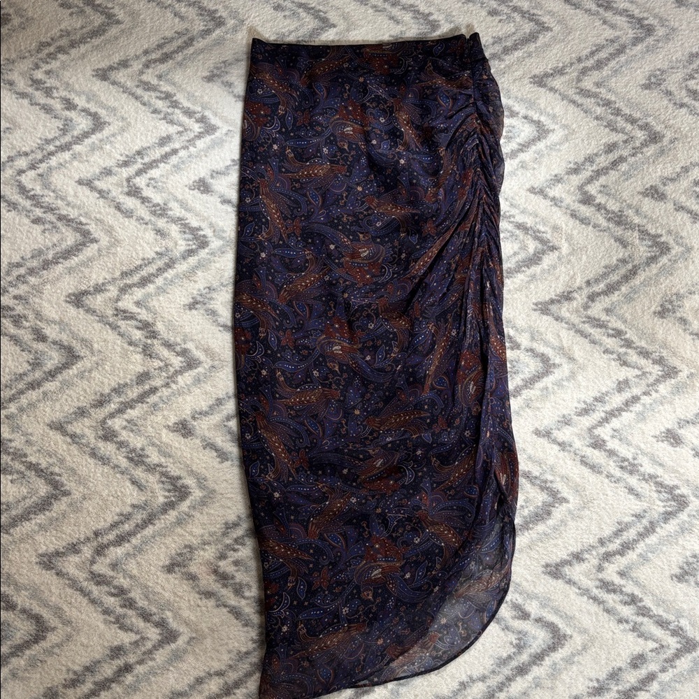 Veronica Beard Silk Midi Skirt